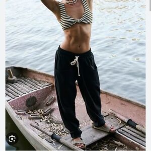 Free people Black Jogger Pants